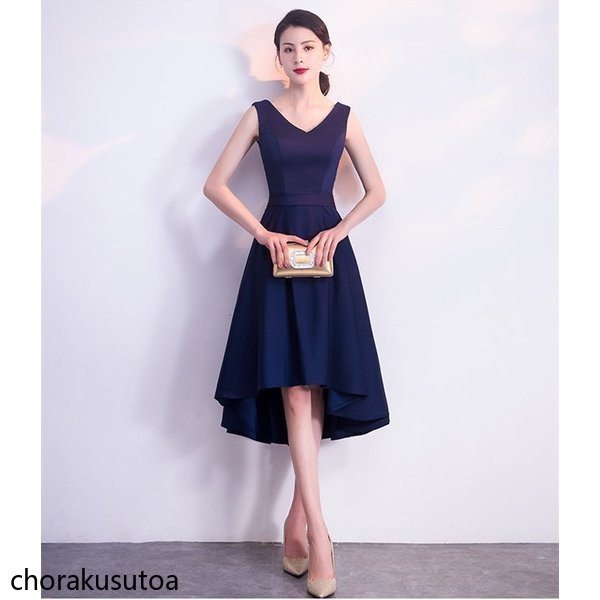 パーティードレス 結婚式 ドレス 袖なし 卒業式 大人 ドレス