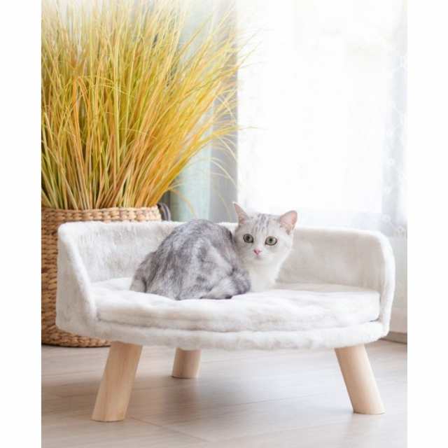 ペット ベッド ソファー 冬用 猫 ベッド 猫用 ベッド フリル 木製 小型