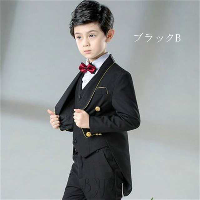 6点セット 超激安！品質良い 100~180 男の子 タキシード 燕尾服 子供スーツ キッズ フォーマル 紳士服 卒業式 七五三 入学式 卒園式 発表会 結婚式の通販は