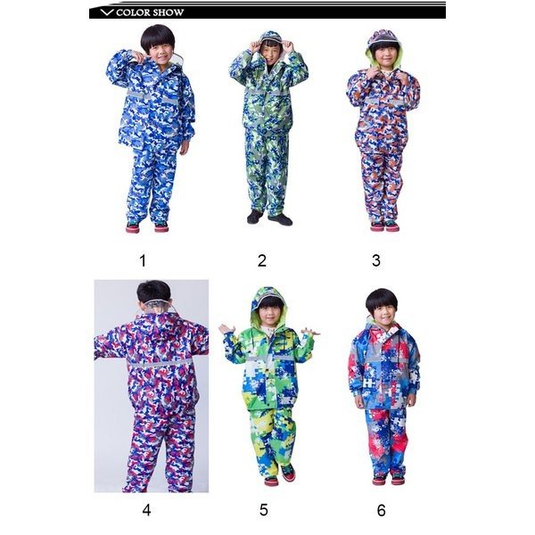 レインコート キッズ 小学生 上下セット 定番 雨具 カッパ 合羽 レインスーツ 撥水加工 通学 自転車 子供用 2019春新作_1