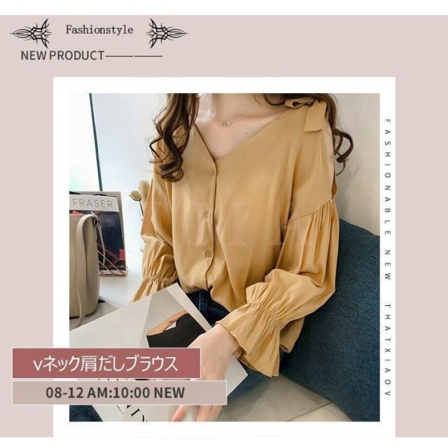 ブラウス レディース きれいめ 40代 春夏 上品 vネックブラウス