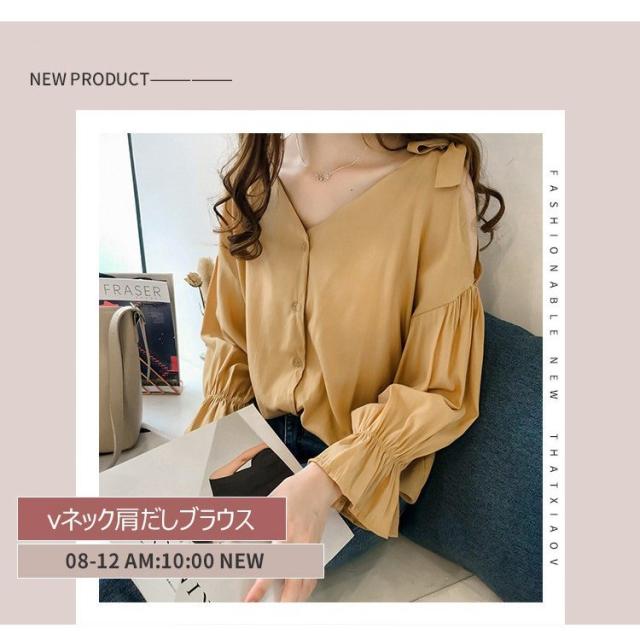 ブラウス レディース きれいめ 40代 春夏 上品 vネックブラウス