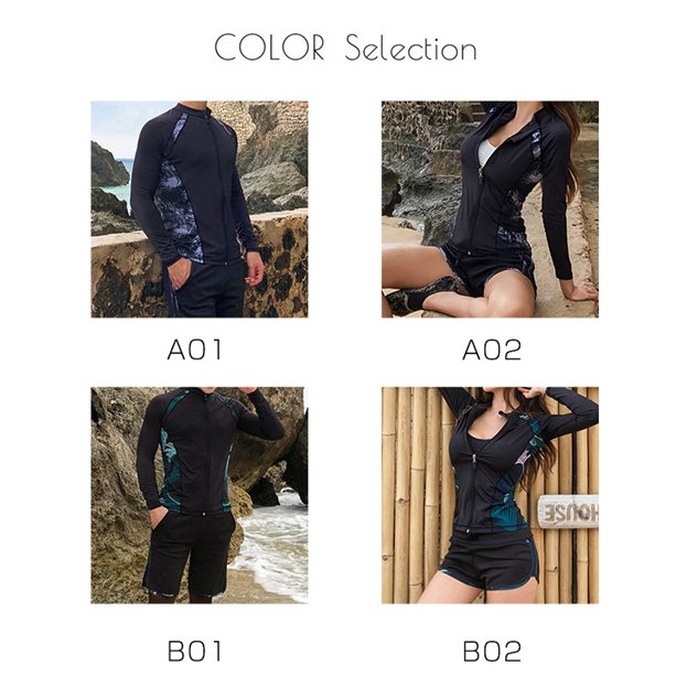 水着4点セット スイムウェア ダイビングスーツ 速乾性 ラッシュガード