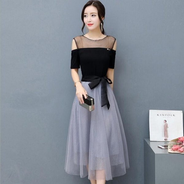 ワンピース ロングワンピース マキシワンピース 切り替え レディース 半袖 大きいサイズ 結婚式 ドレス 春 夏 秋 大人 上品の通販は 6,221円