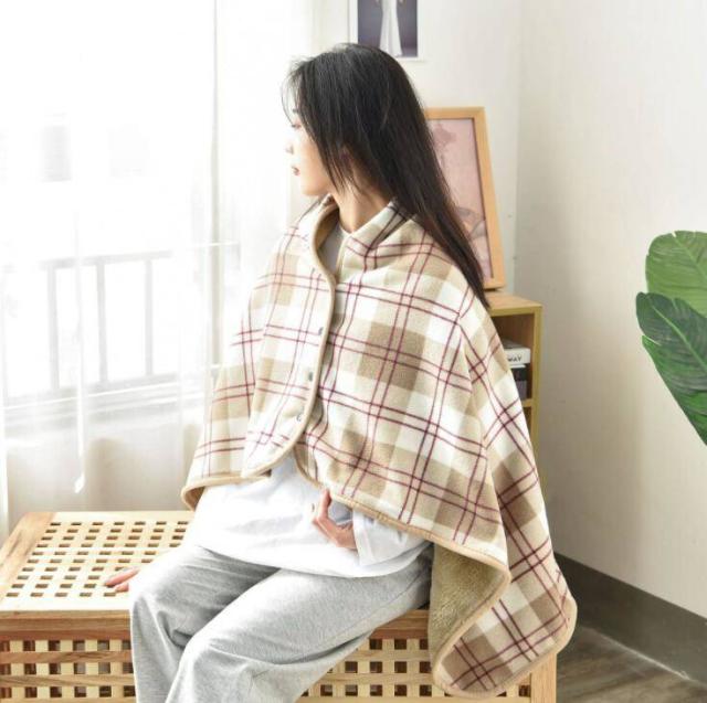 スナップボタン付 着る毛布 大判 ひざ掛け 詰め替え あったか 丸洗い 