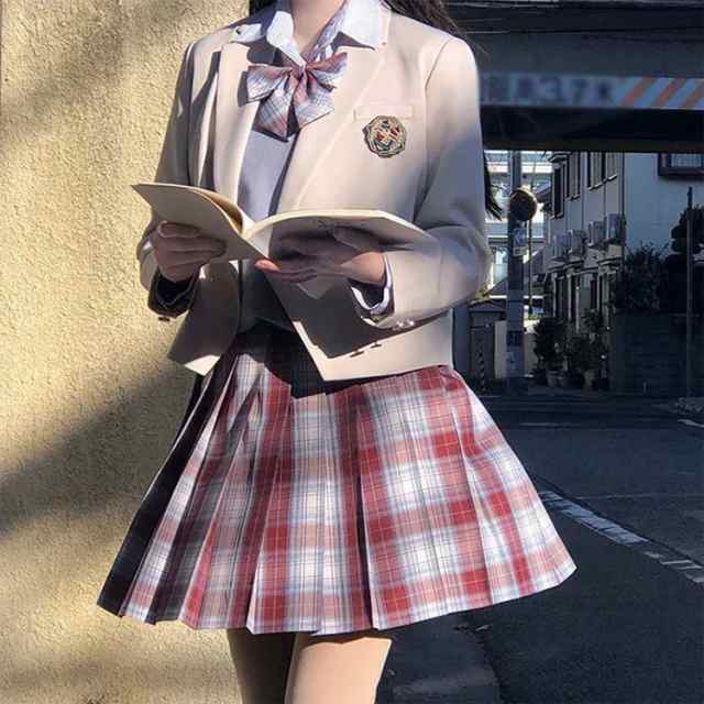 女子高生 制服 5点セット 卒業式スーツ 学生服 ブレザー チェック柄