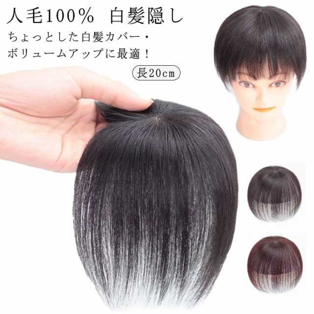 送料無料 ウィッグ 部分ウィッグ 人毛100％ 白髪隠し 長20cm ヘアピース ミセス 自然 部分かつら 薄毛対策 増毛 つけ毛 女性用 かつら  頭の通販はau PAY マーケット Smile Lifix