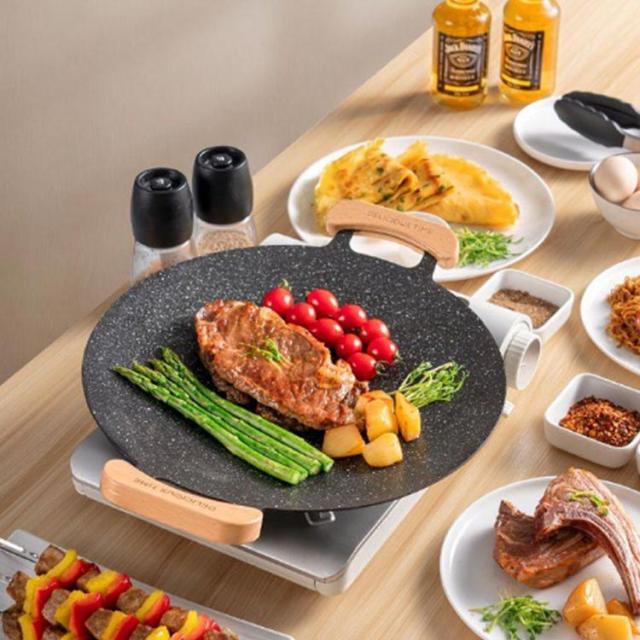 グリドル 鉄板 丸型 30cm 韓国 グリル グリルパン ステーキ 焼肉