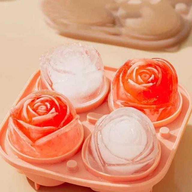 製氷皿 バラの形 製氷器 シリコン アイストレー製氷皿 製氷機 シリコンモールド 氷型 型取出し簡単 柔らかい 可愛い アイスクリーム