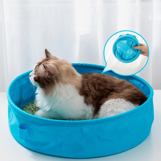☆猫トイレ 携行猫用 折りたたみ式 ポータブルトイレ 防水