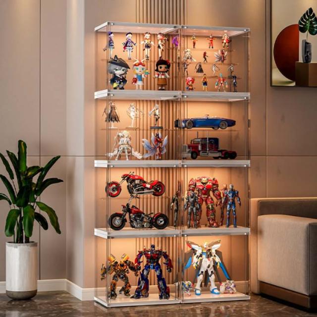 フィギュアケース コレクションケース クリア透明 大型 棚 14セット コレクションケース フィギュアケース アクリル ディスプレイ