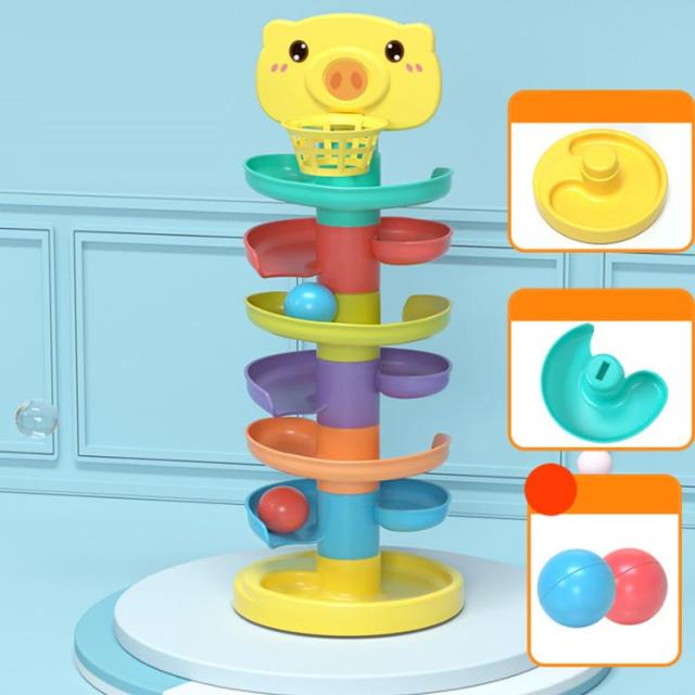 知育玩具 おもちゃ ビー玉転がし スロープおもちゃ ボール 落とし 室内