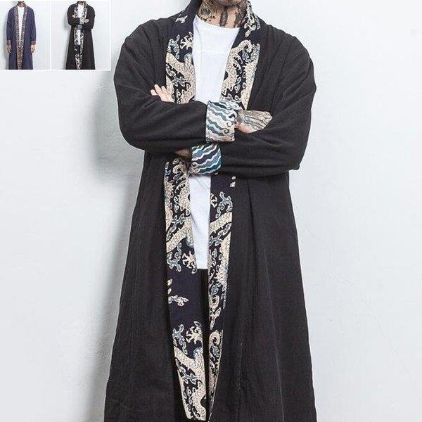 夏 新作 涼しい 羽織 甚平 メンズ 浴衣 カーディガ ン長袖和服風 ロングコート春夏 綿麻リネン通気性 花火大会の通販はau Pay マーケット Fryショップ