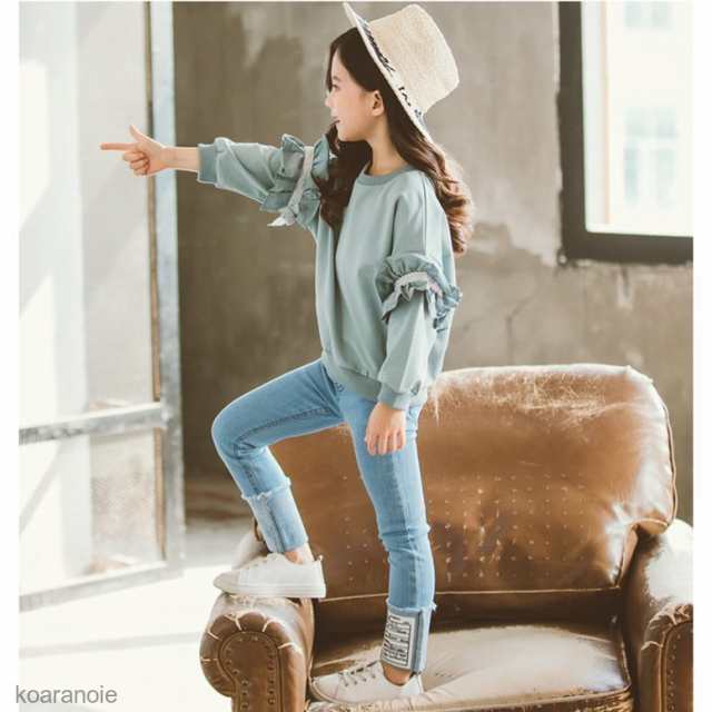 子供服 セットアップ 女の子 長袖 春秋 秋着 2点セット Tシャツ デニムパンツ 長ズボン 韓国子供服 キッズ 可愛い おしゃれ 小学生 通学の通販はau  PAY マーケット fryショップ au PAY マーケット－通販サイト