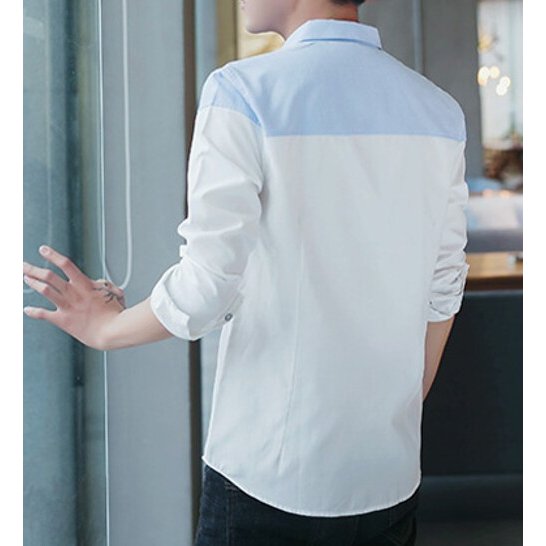 長袖シャツ メンズ 長袖 おしゃれ ブランド 無地 柄 黒 バイカラー シャツ カジュアル トップス 大きいサイズ 春 秋 40代 50代の通販はau Pay マーケット Fryショップ