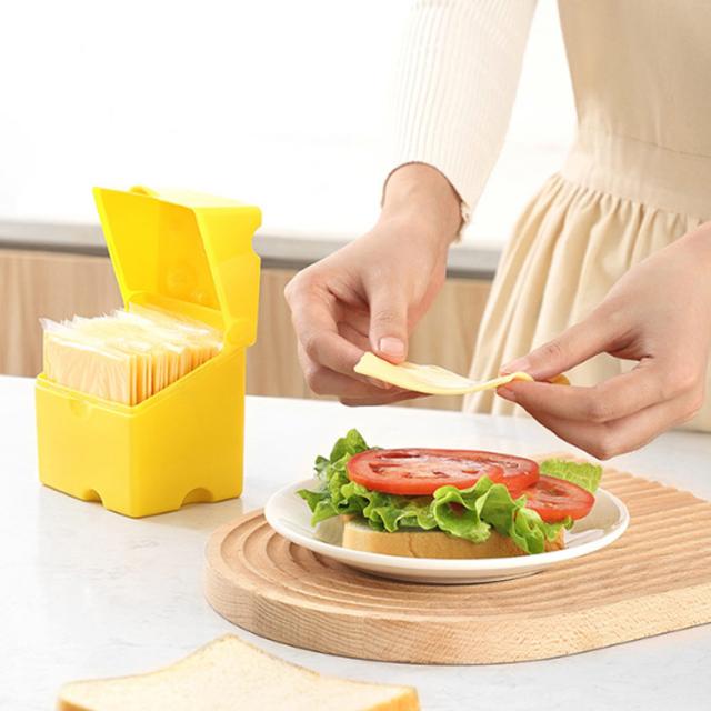 ホルダー スライスチーズ入れ スライスチーズケース ストッカー 四角 ABS プラスチック製 ケース キッチン 台所用品 チーズケース スライスチーズポット スライスチーズケース チーズ 収納 小物入れ プレゼント インテリア雑貨 収納ケース マルチ収納ケース 冷蔵庫収納 便利 保存容器