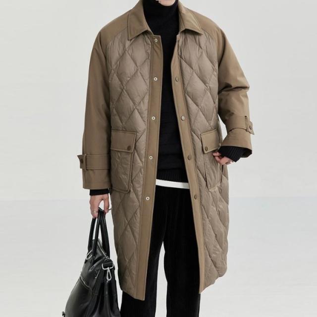 キルティングコート 大きいサイズ 冬物 コート ロング 切り替え 通学