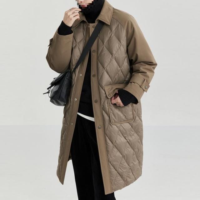 キルティングコート 大きいサイズ 冬物 コート ロング 切り替え 通学