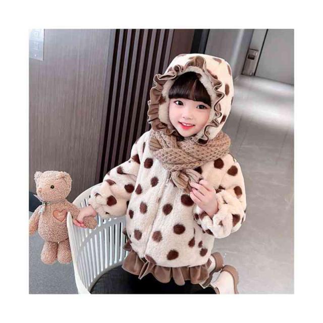 カラフルドット柄フード付きジャンパー ドット柄フード付きジャケット