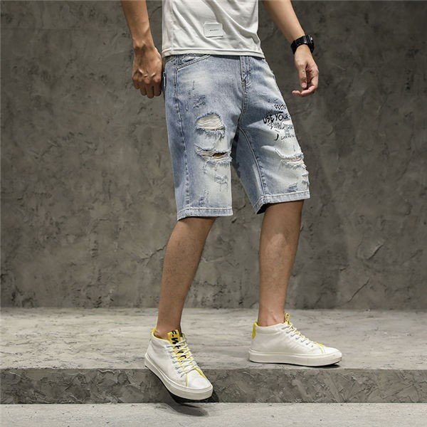 メンズ ジーンズ デニムショートパンツ ダメージデニム 半ズボン ハーフパンツ ショーツ デザイン 英語文字 オシャレ お兄系 春夏 の通販はau Pay マーケット 杉矢田松