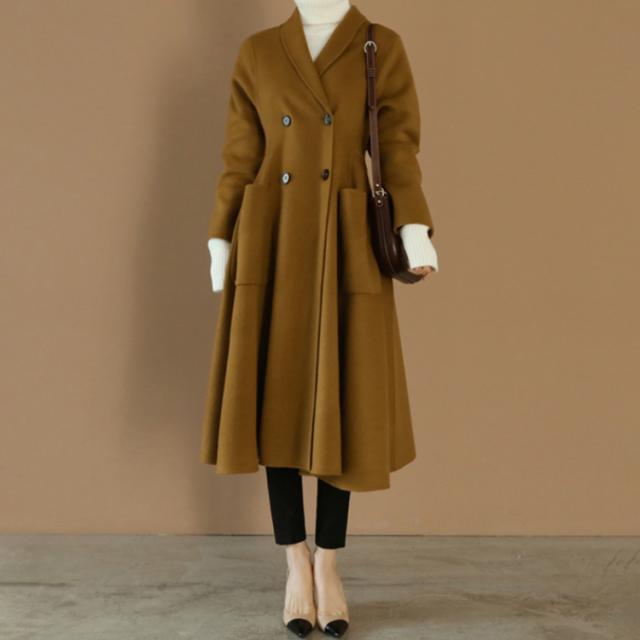 ウールコート レディース 大きいサイズ ロング ロング丈 冬 コート