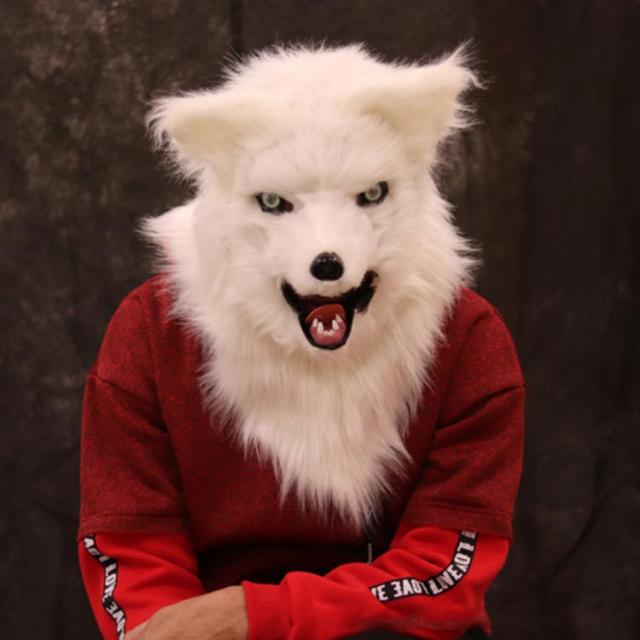 口が動く ふわふわファー付き 動物マスク なりきりマスク 被り物 キツネ アニマルマスク 毛並質感 オオカミ 犬 お面 仮装 変装 ハロウィの通販はau Pay マーケット Tenseishop
