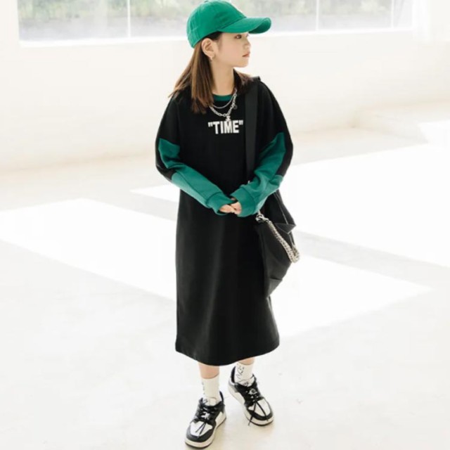 ワンピース 子供服 女の子 トレーナー ロングワンピース スウェット