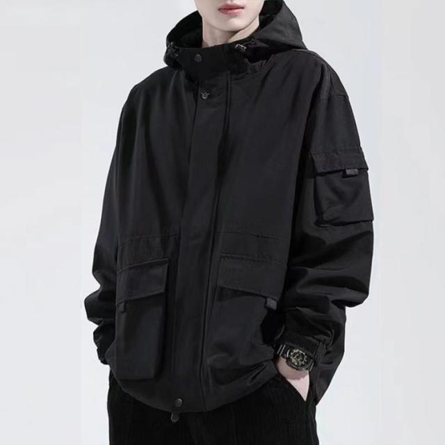 マウンテンパーカー メンズ ミリタリージャケット 多ポケット フード