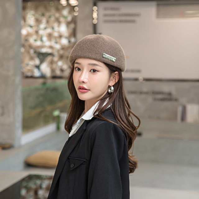 韓国子供服 ウールベレー帽