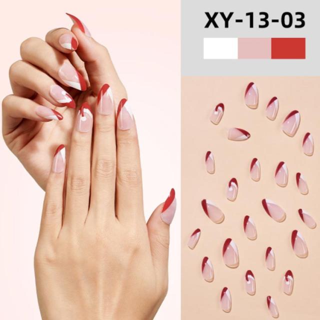 Nails ネイルチップ オーバル ロング ネイル つけ爪 24枚入 ネイルチップ オーバル スクエア ロング ネイルチップ つけ爪