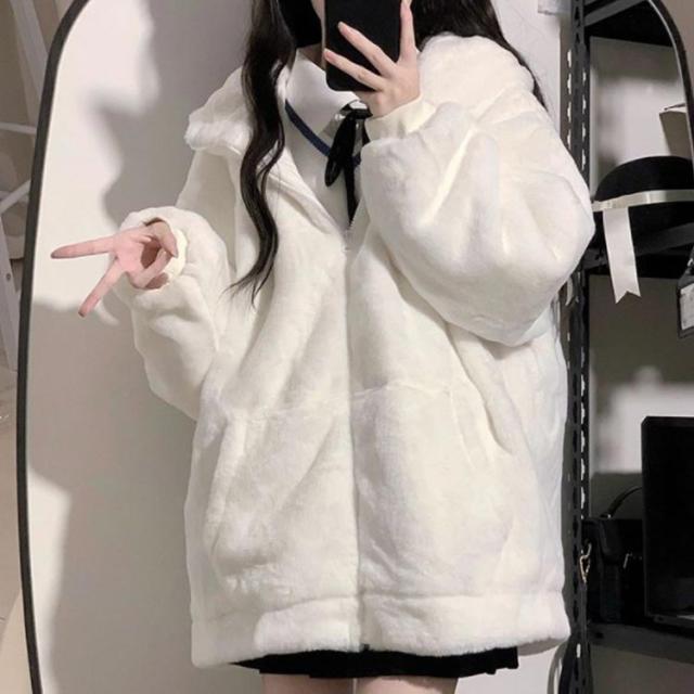レディース ロング丈 大きいサイズ 白 ファーコート ショート丈 