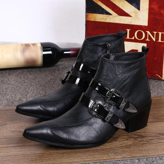 ホスト ブーツ ドレスブーツ メンズ 革靴 本革 ブーツ 牛革 ドレス