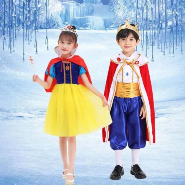 白雪姫 お姫様 王子さま ハロウィン 白雪 子供 ドレス 衣装 コスプレ  