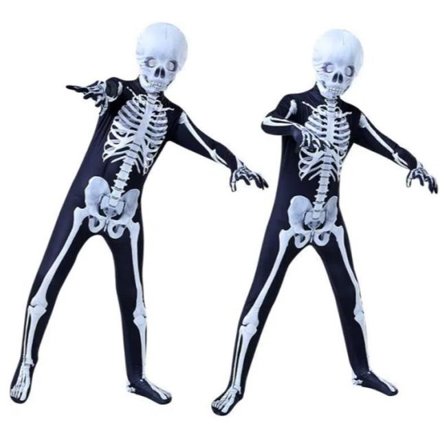 ハロウィン コスプレ衣装 スケルトン 骸骨 髑髏 全身 タイツ