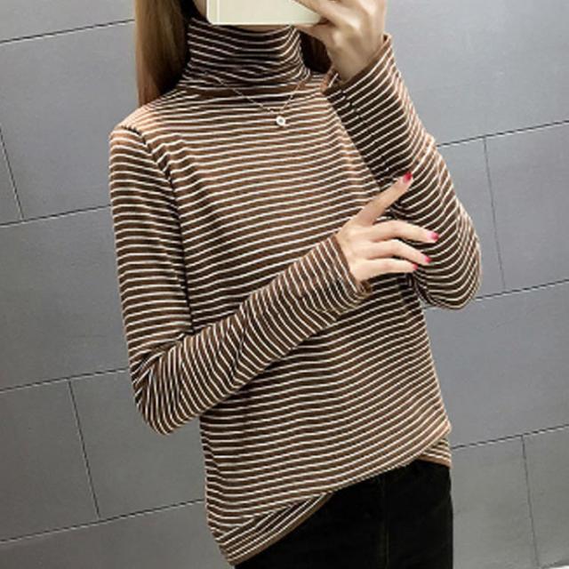 tシャツ 長袖 ボーダー カットソー タートルネック 裏起毛 長袖tシャツ レディース トップス ブラウス シンプル 大きいサイズ レイヤード プルオーバー Tシャツ インナー tシャツ レディース 裏起毛 タートルネック 肌着