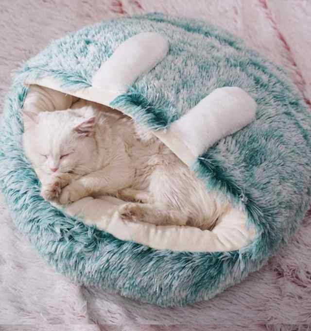 猫 ベッド クッション 猫ハウス 猫用寝袋 冬 キャットハウス ペット