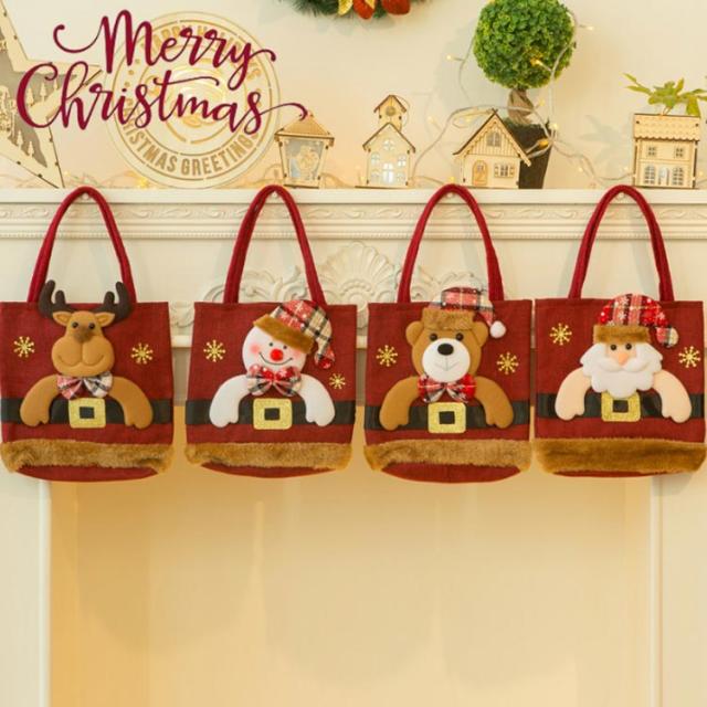 送料無料】クリスマス トートバッグ サンタ スノーマン トナカイ 送料無料】クリスマス トートバッグ サンタ スノーマン トナカイ