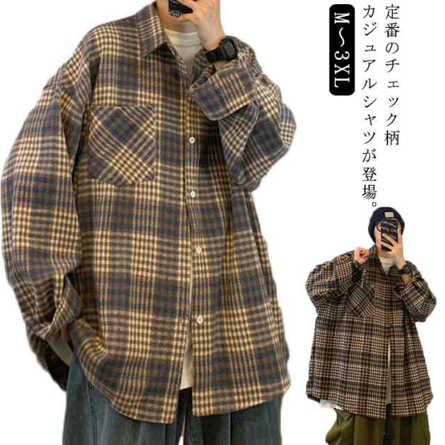メンズ チェック柄シャツ ビッグシルエット ルーズ G00195 MinoriTY オーバーサイズ 半袖シャツ メンズ チェック ビッグ