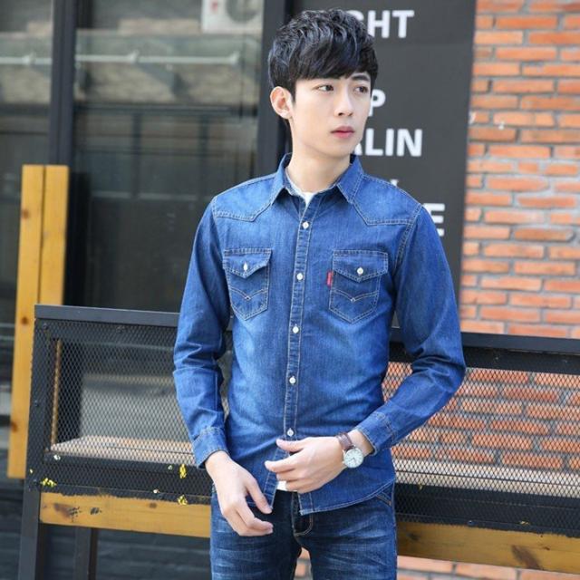 デニムシャツ メンズ 長袖 ウエスタン デニム シャツ ミリタリーシャツ ケミカル シャツ 長袖 スリム デニム生地 カジュアルシャツ ジャの通販はau Pay マーケット バトンショップ