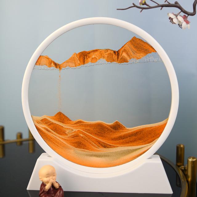 サンドアート　砂絵　レア　美術品 楽天市場】サンドピクチャ 3D ラウンドガラス 7インチ 流れる