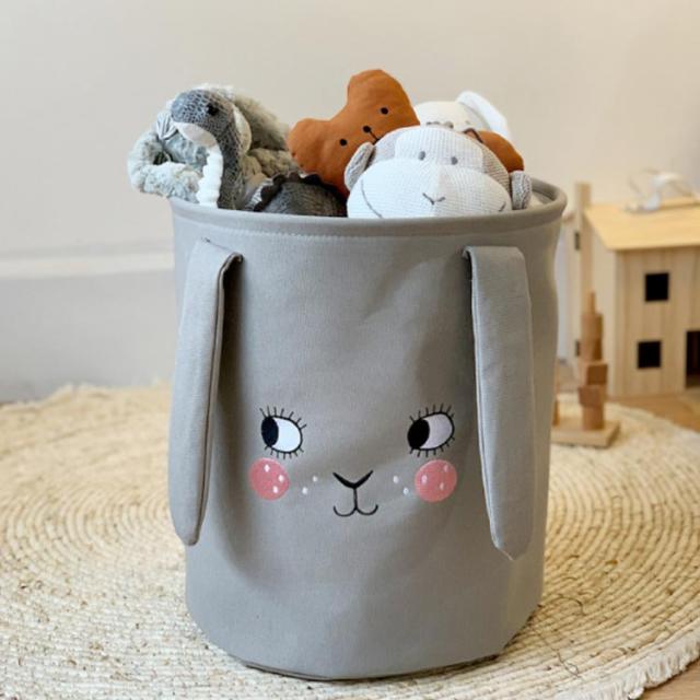 ぬいぐるみ かわいい 【送料無料】ランドリーバスケット 自立 収納