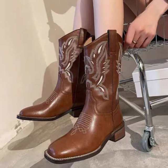 【希少】vintage western boots リングブーツ スクエアトゥブーツ