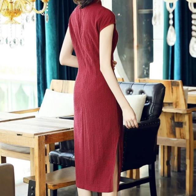 チャイナドレス ロング 半袖 チャイナドレス 大きいサイズ 優雅 花柄 パーティードレス 発表会 演奏会 モーターショードレス 結婚式 スリット 卒業式