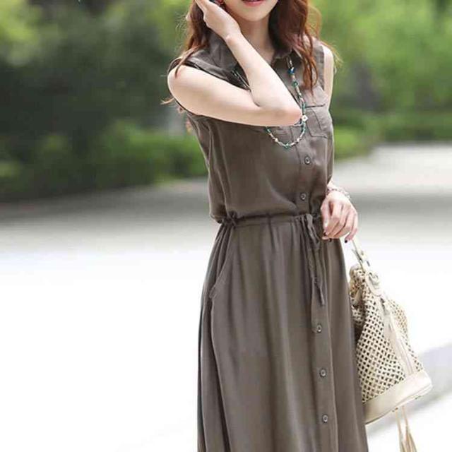 ワンピース ロングドレス 無地 Aライン マキシ丈 マキシワンピース