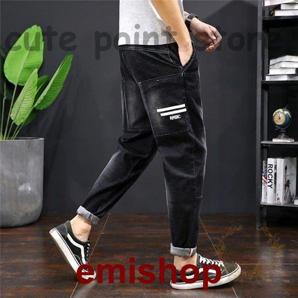サルエルパンツ メンズ デニムパンツ スウェット サルエル パンツ ジーンズ ズボン ストレッチパンツ 黒デニムパンツ 太め ゆったり 秋冬の通販はau Pay マーケット Linelife