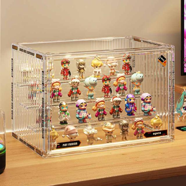 フィギュアケース ディスプレイケース マグネット式 36×27×22cm