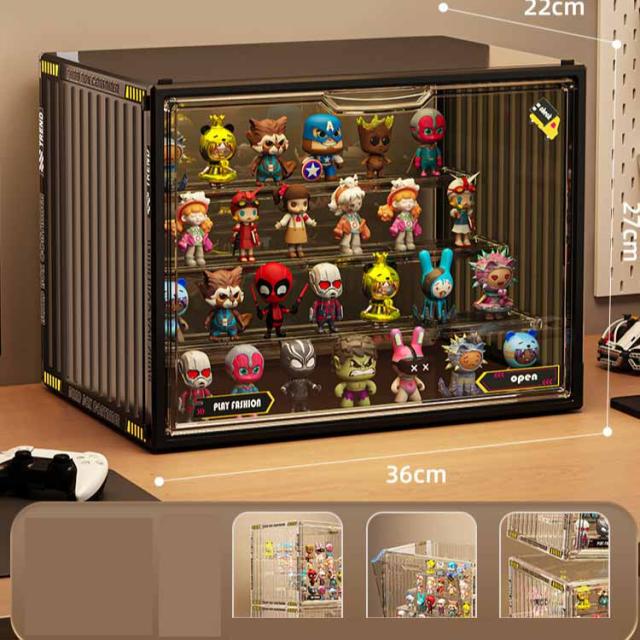 フィギュアケース ディスプレイケース マグネット式 36×27×22cm