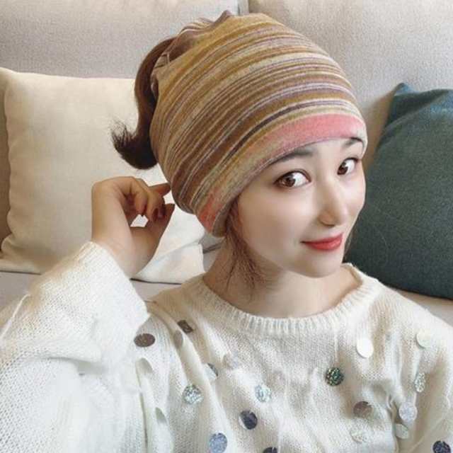 ターバン ヘアバンド ネックウォーマー ３ＷAY フラワー おしゃれ - 帽子