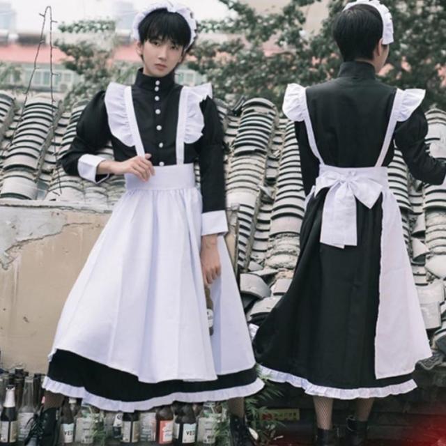 男性用 メイド服 ハロウィン衣装 仮装 女装 大きいサイズ コスプレ 大きめ メイド服 男性用 おとこの娘 男の娘 コスチューム かわいい コスプレ ゴスロリ ハロウィン イベント 学園祭 文化祭 グリスマス S-3XL 大人 cosplay コスチューム
