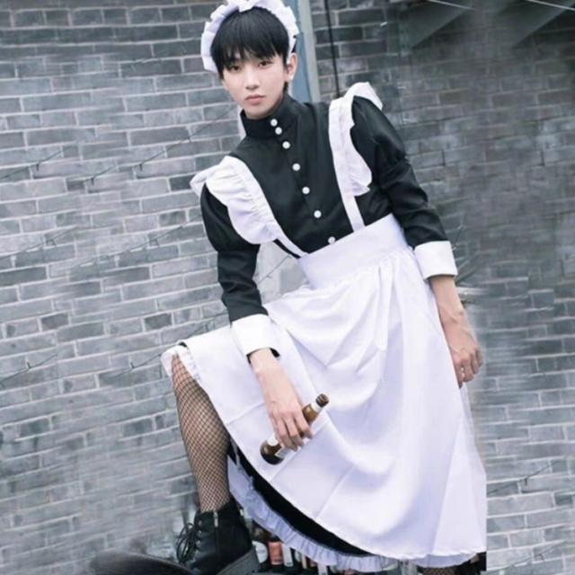 男性用 メイド服 ハロウィン衣装 仮装 女装 大きいサイズ コスプレ 大きめ メイド服 男性用 おとこの娘 男の娘 コスチューム かわいい コスプレ ゴスロリ ハロウィン イベント 学園祭 文化祭 グリスマス S-3XL 大人 cosplay コスチューム